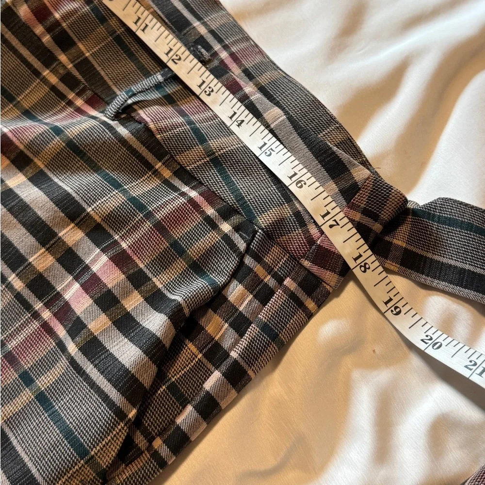 Jules & Leopold Plaid Tie Waist Pants XL Ankle Career Trouser